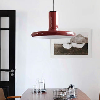 Retro Saucer Pendant Light With Metal Shade