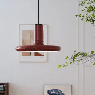 Retro Saucer Pendant Light With Metal Shade