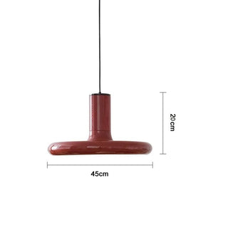 Retro Saucer Pendant Light With Metal Shade
