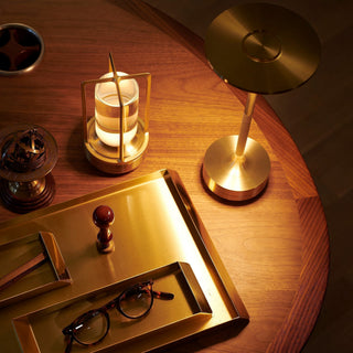 Rechargeable Brass Table Lamp