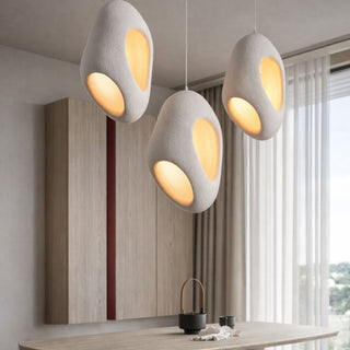 Sculptural Resin Pendant Light With Organic Design