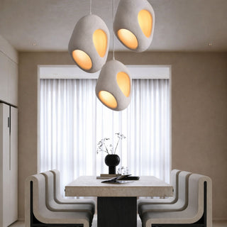 Sculptural Resin Pendant Light With Organic Design