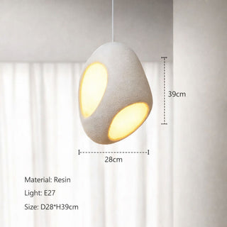 Sculptural Resin Pendant Light With Organic Design