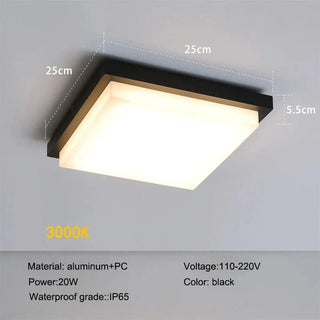 Modern Black LED Flush Mount Ceiling Light