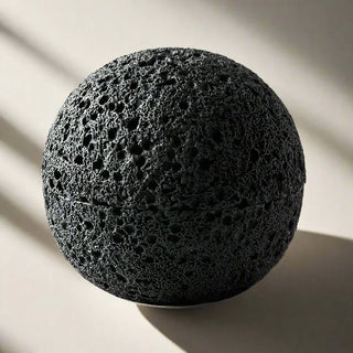 Volcanic-Style Stone Bowl- Elegant Porcelain Centerpiece