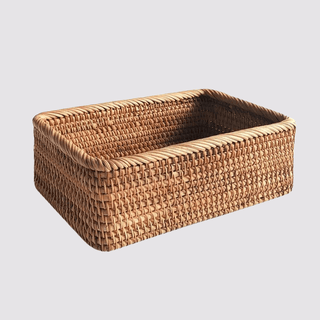 Handwoven Rattan Storage Basket