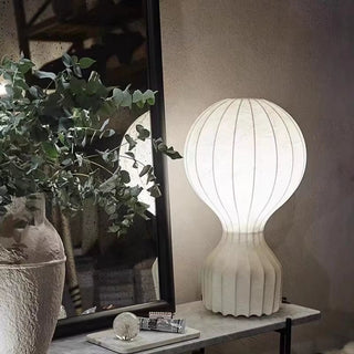 Nordic Silk Table Lamp With Sculptural Fabric Shade Ø18 cm