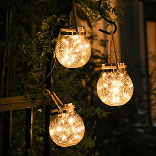 Solar Glass Outdoor Garden Lights (4-pack)